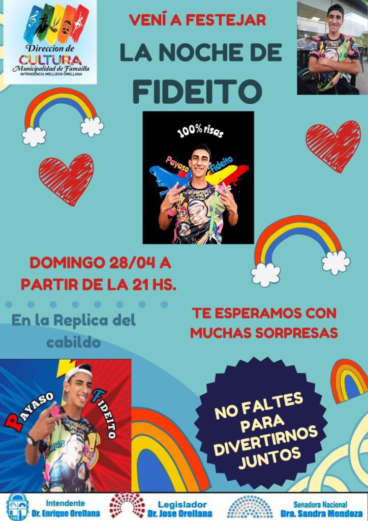 Este domingo no te pierdas la fiesta Fideito en la replica del Cabildo