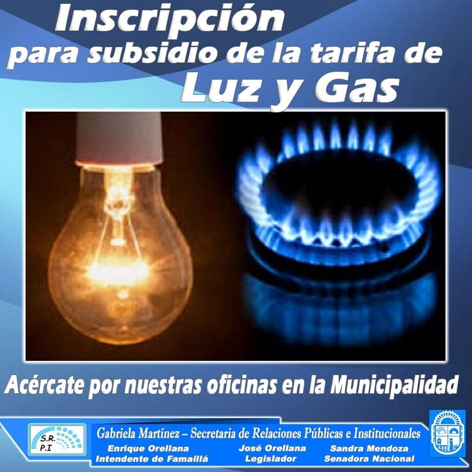 Inscripciones para beneficios de luz y gas