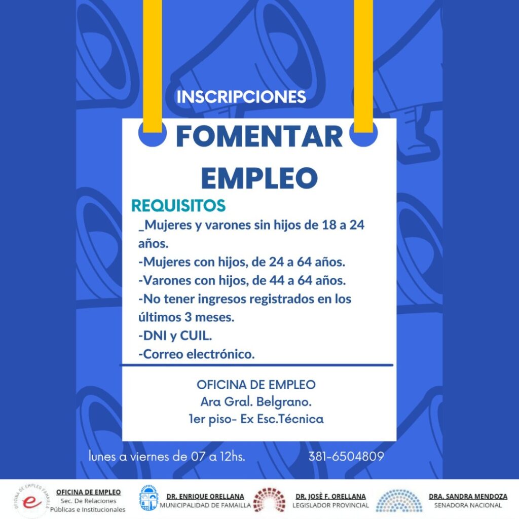 Inscripciones a Fomentar Empleo