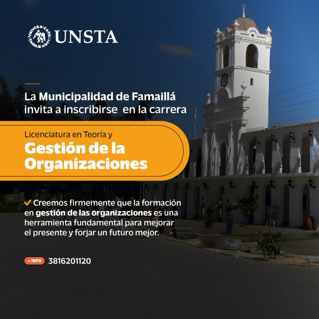 Municipalidad invita a inscribirte una carrera de la UNSTA