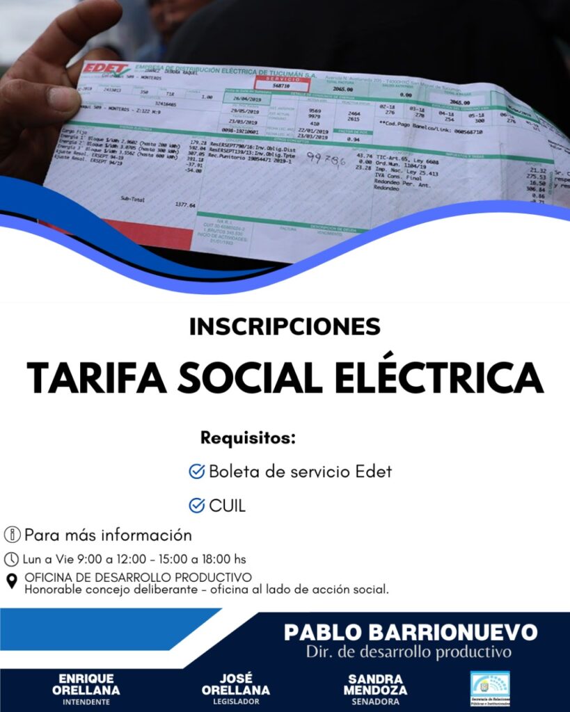 TARIFA SOCIAL ELÉCTRICA