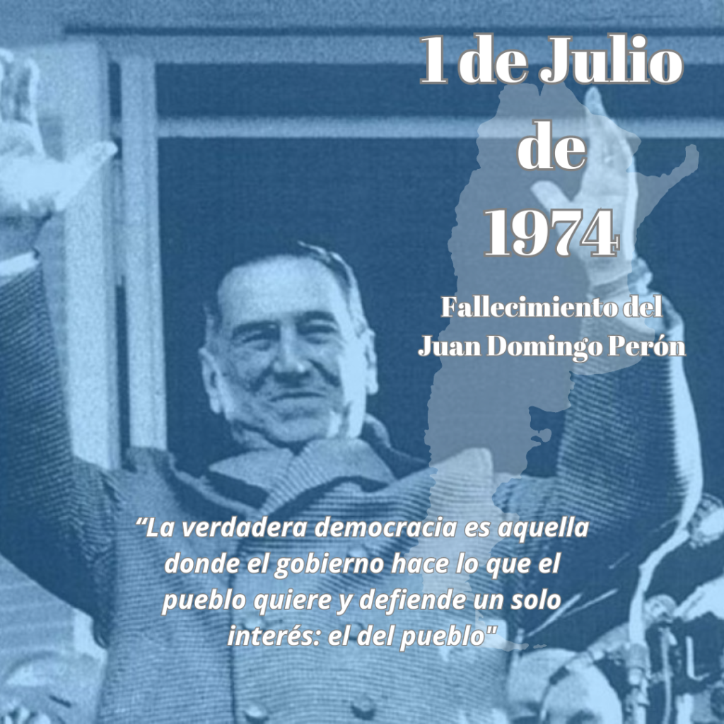 HACE 50 AÑOS, EL 1 DE JULIO DE 1974, FALLECE JUAN DOMINGO PERÓN, EL LÍDER QUE MARCÓ UNA ÉPOCA EN ARGENTINA