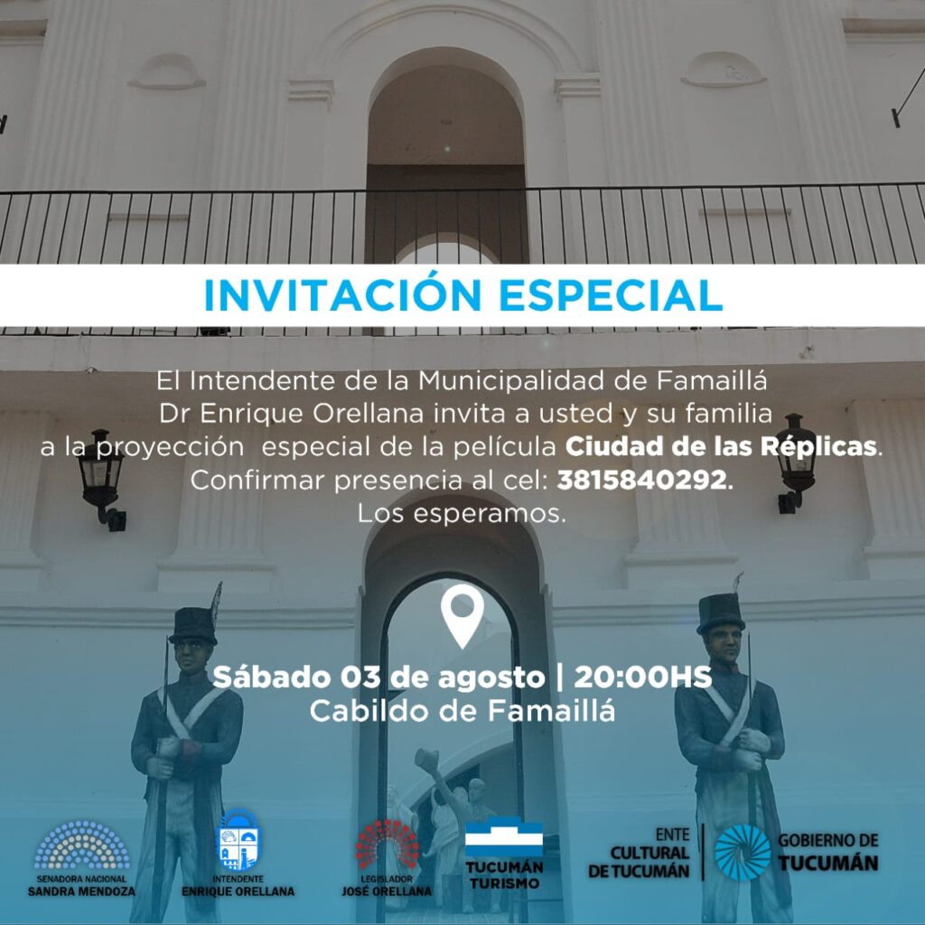 Proyección especial de «Ciudad de las Replicas»