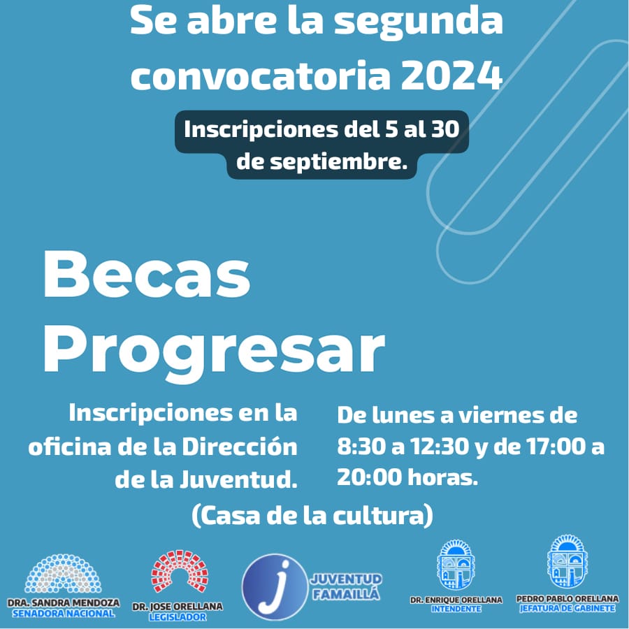 Segunda Convocatoria 2024 para Becas Progresar