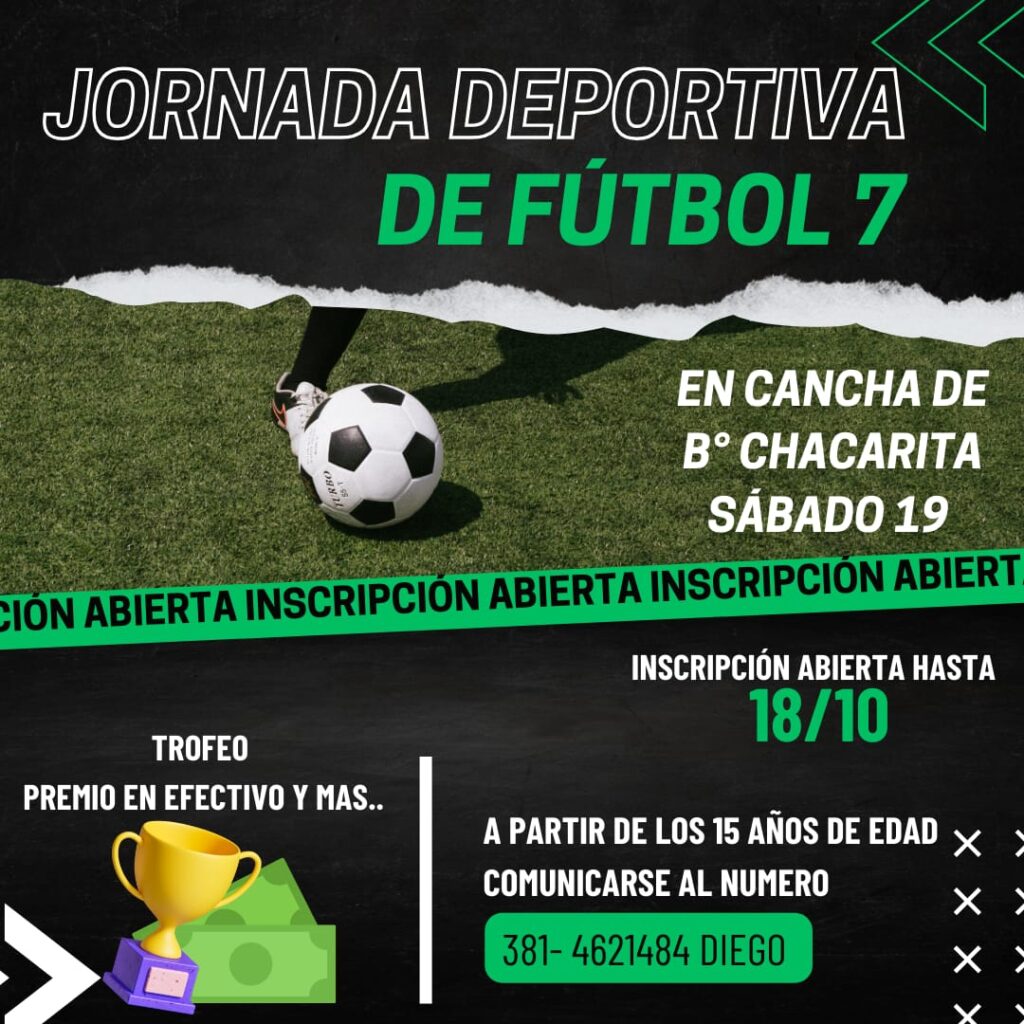 Jornada Deportiva de Fútbol 7 en B° Chacarita